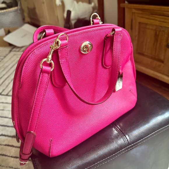 COACH | Prince Street Mini Satchel w/ Crossbody Strap in Pink Ruby - Picture 6 of 16